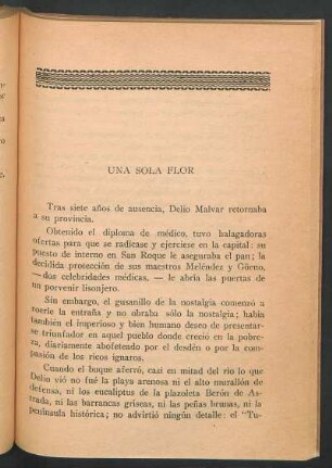 Una sola flor