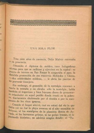 Una sola flor