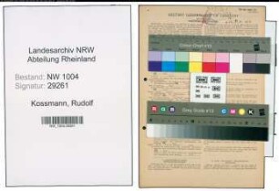 Entnazifizierung Rudolf Kossmann , geb. 07.10.1893 (Installateur)