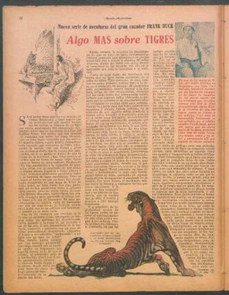 Algo más sobre tigres : Nueva serie de aventuras del gran cazador Frank Buck