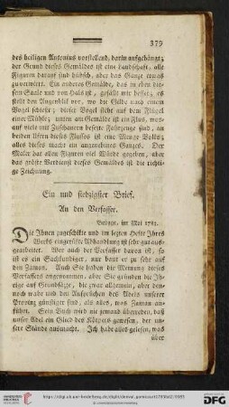 (Ein und siebzigster Brief - Sieben und siebzigster Brief)