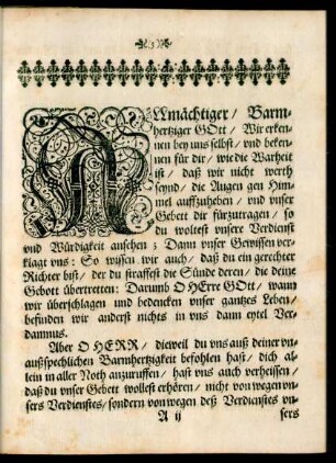 Allmächtiger/ Barmhertziger Gott ...