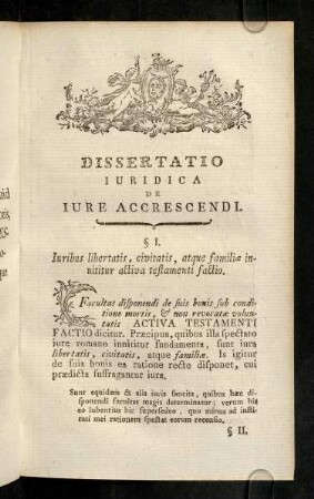 1-37, Dissertatio Iuridica De Iure Accrescendi.