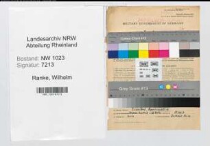 Entnazifizierung Wilhelm Ranke , geb. 12.06.1888 (Oberzollinspektor)