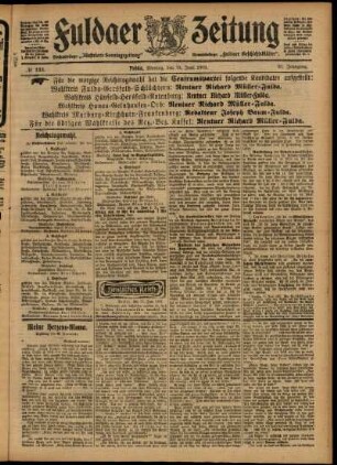 Ausgabe vom Montag, den 15. Juni 1903.