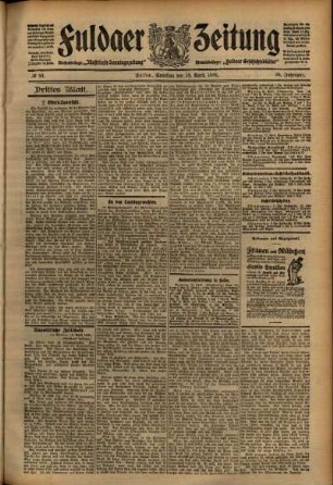Dritte Ausgabe vom Samstag, den 18. April 1908.