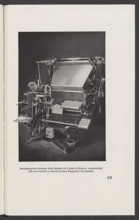Multimagazin-Linotype Ideal 4b ("Zwei in Einer"), unterscheidet sich von Modell 4a durch breitere Magazine (124 Kanäle)