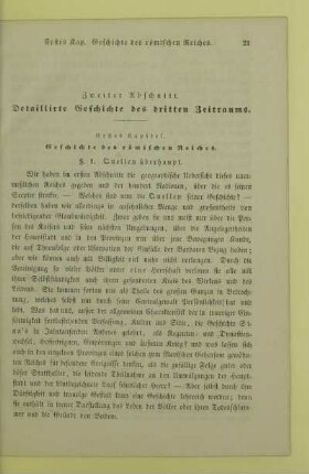 Zweiter Abschnitt. Detaillirte Geschichte des dritten Zeitraums