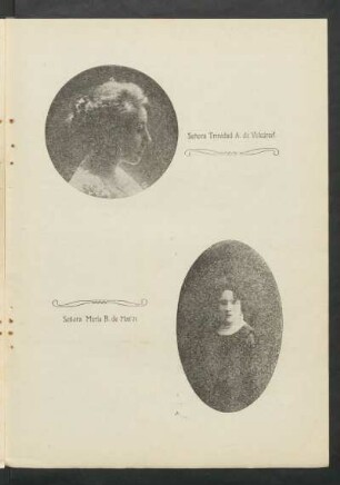 [Fotografías de] Señora Trinidad A. de Valcárcel [y] Señora María B. de Marin