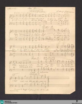 Am Brunnen - Mus. Hs. 1394,4 : Coro maschile; B|b
