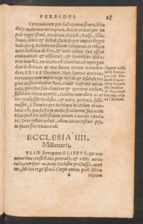 Ecclesia IIII. Millenarii.