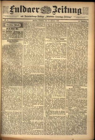 Zweite Ausgabe vom Samstag, den 26. Februar 1898.