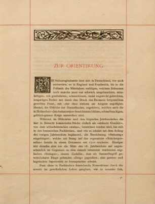 Zur Orientirung