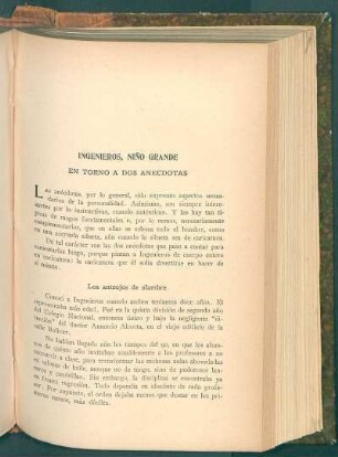Ingenieros, niño grande en torno a dos anecdotas