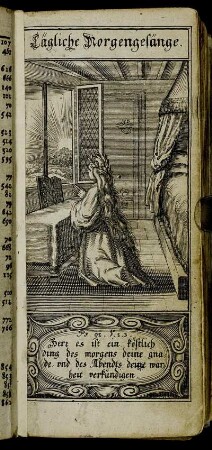 [Erster Theil/ Dieses Büchleins: In welchem verfasset/ Tägliche Morgen- Abend- und Bußgesänge.]