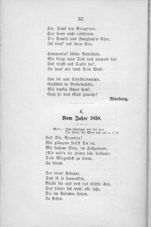 6. Vom Jahre 1850.