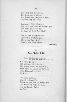 6. Vom Jahre 1850.