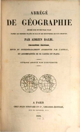 Abrégé de geographie
