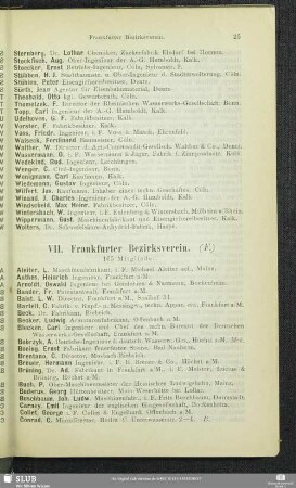 VII. Frankfurter Bezirksverein.