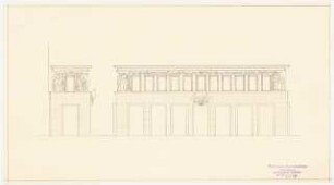Verwaltungsgebäude der Sächsischen Bauernschaft, Dresden: Ansicht des Vorbaus an der Ammonstraße (Variante zu Inv.Nr. 9256)