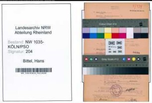 Entnazifizierung Hans Bittel , geb. 00.00.0000 (Steiger)