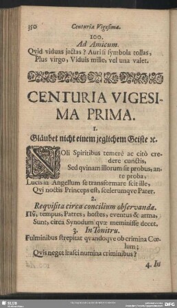 Centuria Vigesima Prima