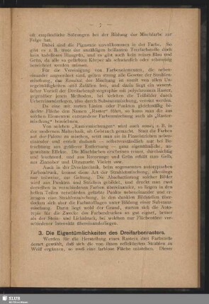 3. Die Eigentümlichkeiten des Dreifarbenrasters
