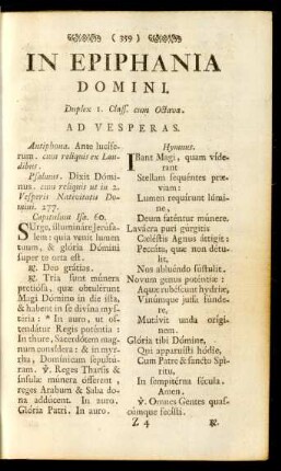 In Epiphania Domini