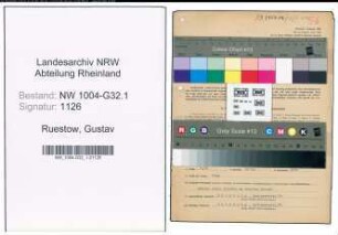 Entnazifizierung Gustav Ruestow , geb. 21.07.1884 (Stadtsekretaer)