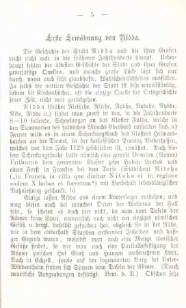 Erste Erwähnung von Nidda.