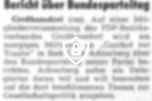 Bericht über Bundesparteitag