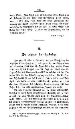 Die belgischen Unterrichtsgesetze