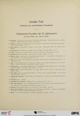 Chinesisches Porzellan des 18. Jahrhunderts mit dem Dekor der „Rosa Familie“ (Nr. 604-644)