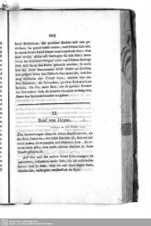XI. Brief von Heyne