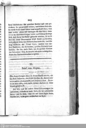 XI. Brief von Heyne