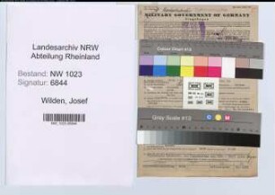 Entnazifizierung Josef Wilden , geb. 08.08.1897 (Oberstadtsekretaer)