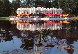 Bundesgartenschau 1967. Wassergarten und Seerestaurant im Schlossgarten