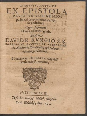 Disputatio Duodecima