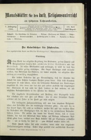 ¬Die¬ Gebetbücher für Studenten : eine aszetisch-kritische Studie