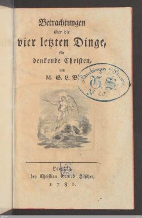 Betrachtungen über die vier letzten Dinge : für denkende Christen