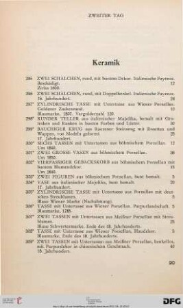 Keramik (Nr. 295-354)