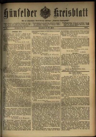 Ausgabe vom Samstag, den 28. April 1917.