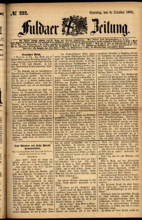 Ausgabe vom Sonntag, den 08. Oktober 1882.