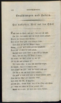 Erzählungen und Fabeln