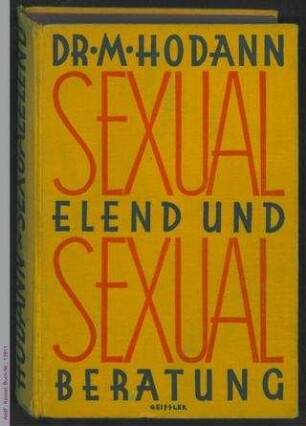 Sexualelend und Sexualberatung : Briefe aus der Praxis