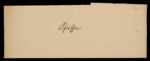 18: Biener. [Umschlag für die Briefe Burkard Wilhelm Pfeiffers]