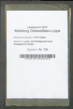 Erblasser: Hessen-Rotenburg, Viktor Amadeus von: Hinterlegung des Testaments.