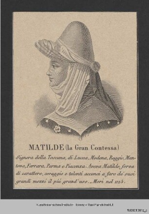 Folge von Bildnissen, Frauenbildnisse : Bildnis der Matilde von Tuszien