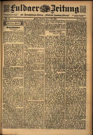 Zweite Ausgabe vom Samstag, den 03. Mai 1902.