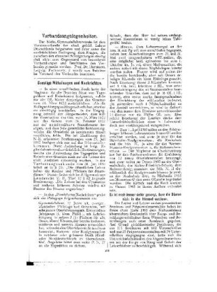 Sonstige Mitteilungen und Nachrichten